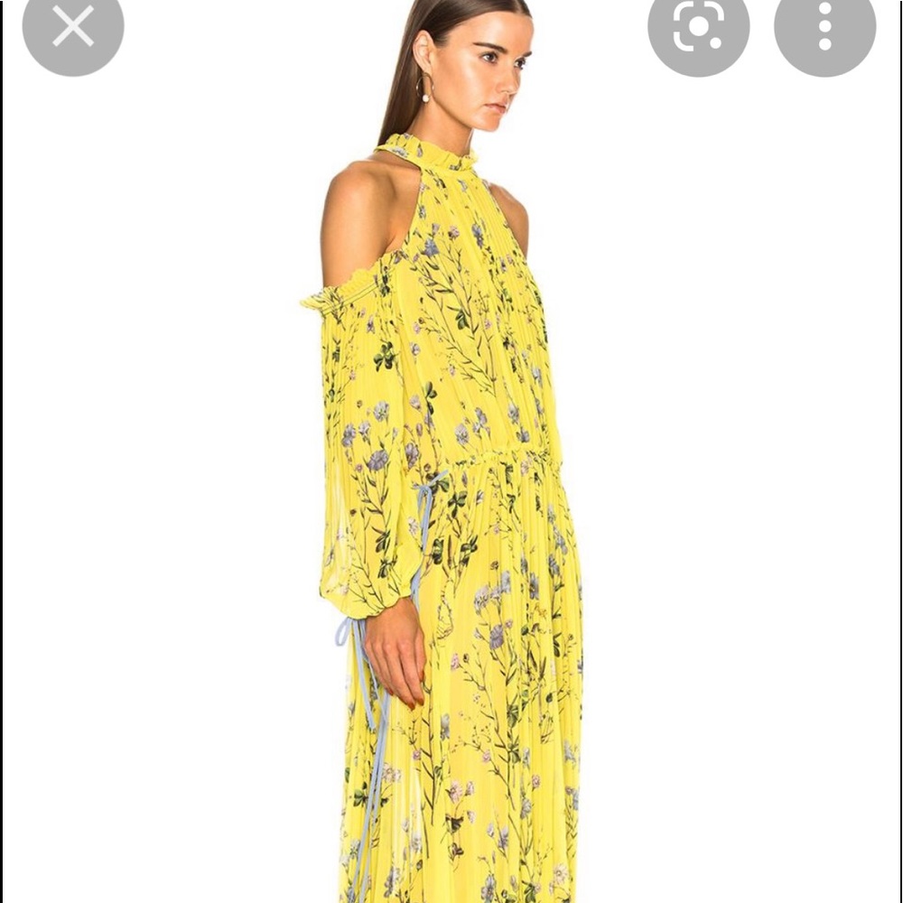 Self-Portrait Floral Printed Cold Shoulder Dress